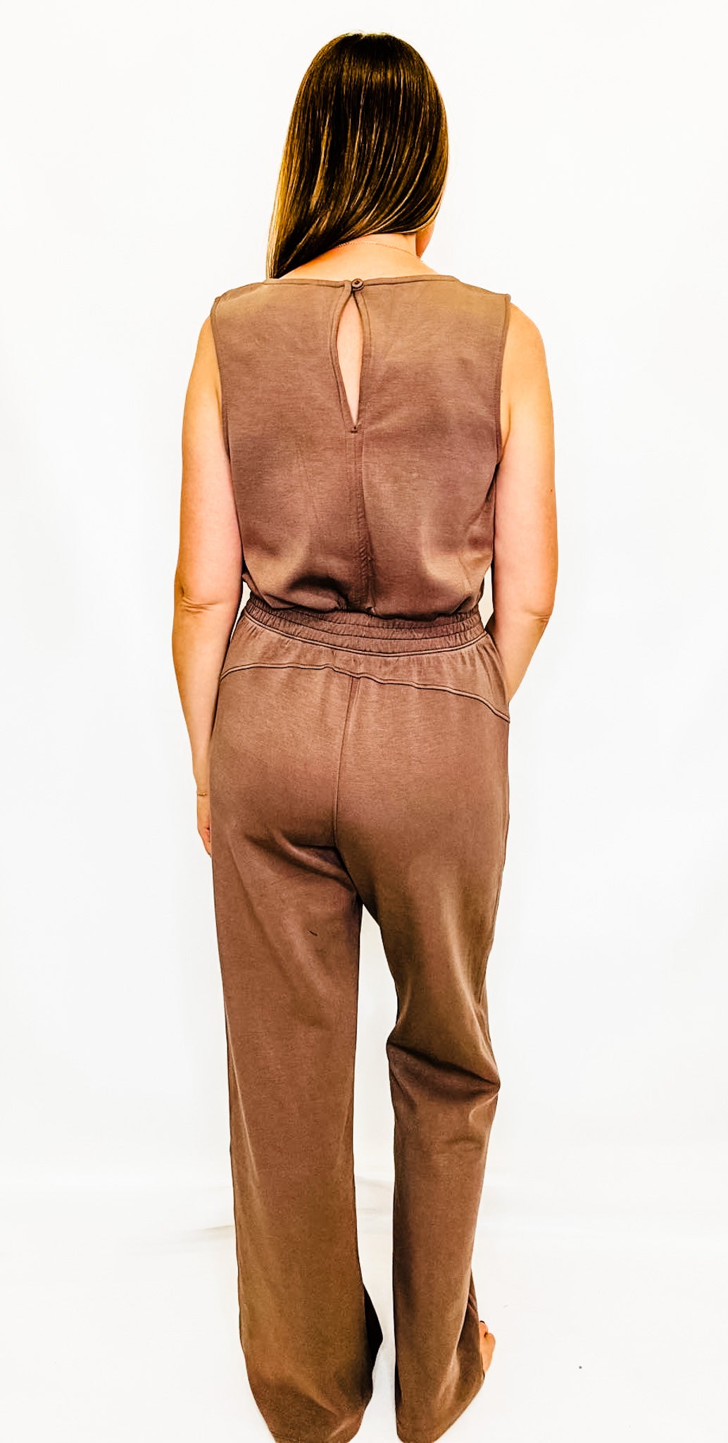 Mocha Sleeveless Jumpsuit