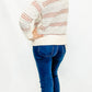 Charlie B Cream Striped Sweater with Buttons