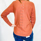 Charlie B Terracotta Sweater with Front Pockets