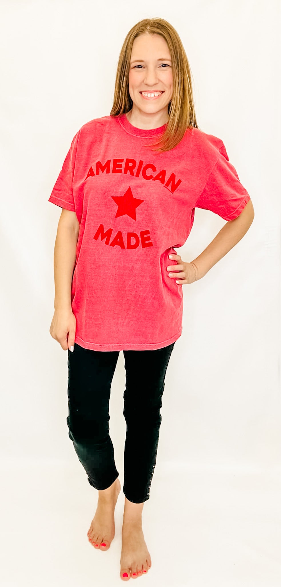 American Made Vintage Red Graphic Tee