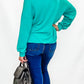 Teal Half Zip Lightweight Hoodie