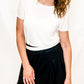 Black Tennis Skort with White Stripe