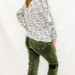 Tribal Aloe Green Mock Neck Sweater