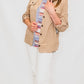 Multiples Khaki Fringe Hem Jacket