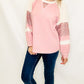 Pink Floral Waffle Knit Long Sleeve