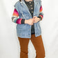 Hooded, Denim Vest