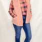 Blue & Pink Plaid Long Sleeve Top