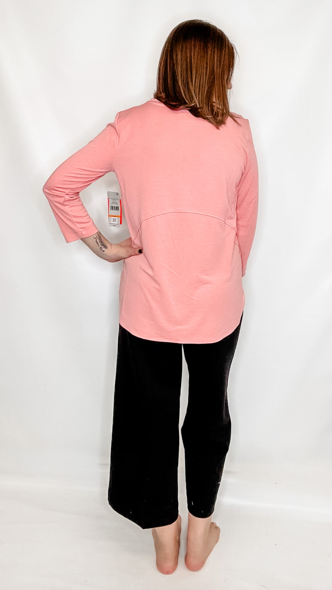 Multiples Blush, Three-Quarter Sleeve Tulip Hem Top