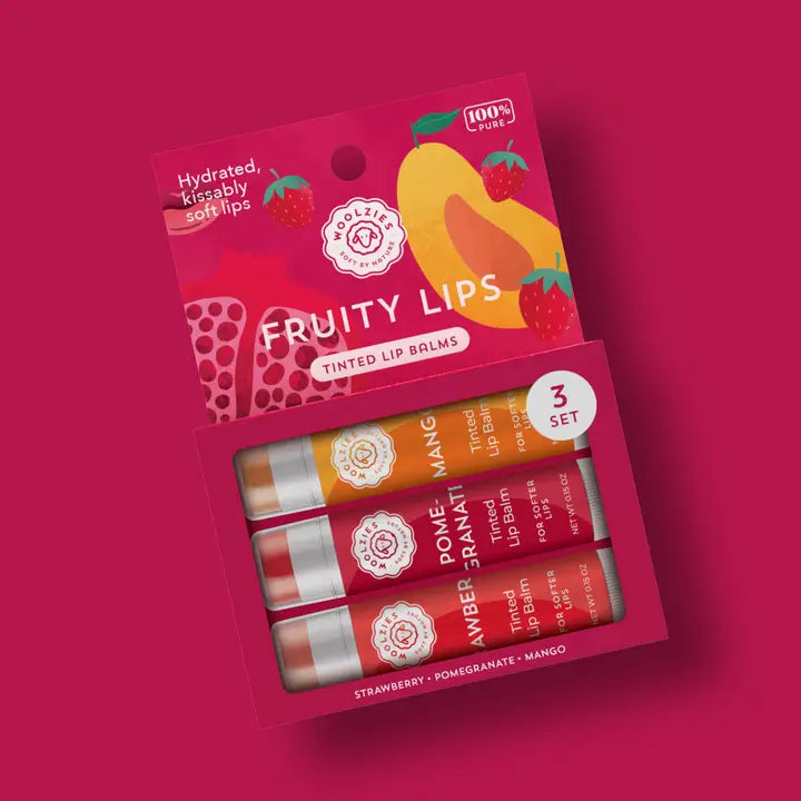 Woolzies Tinted Lip Balm - Set of 3 - Variety