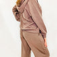 Mocha Scuba Knit Hooded Sweatshirt