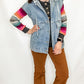 Hooded, Denim Vest