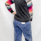 Charcoal & Colorful Stripes Long Sleeve