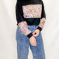 Black & Floral Ribbed Long Sleeve