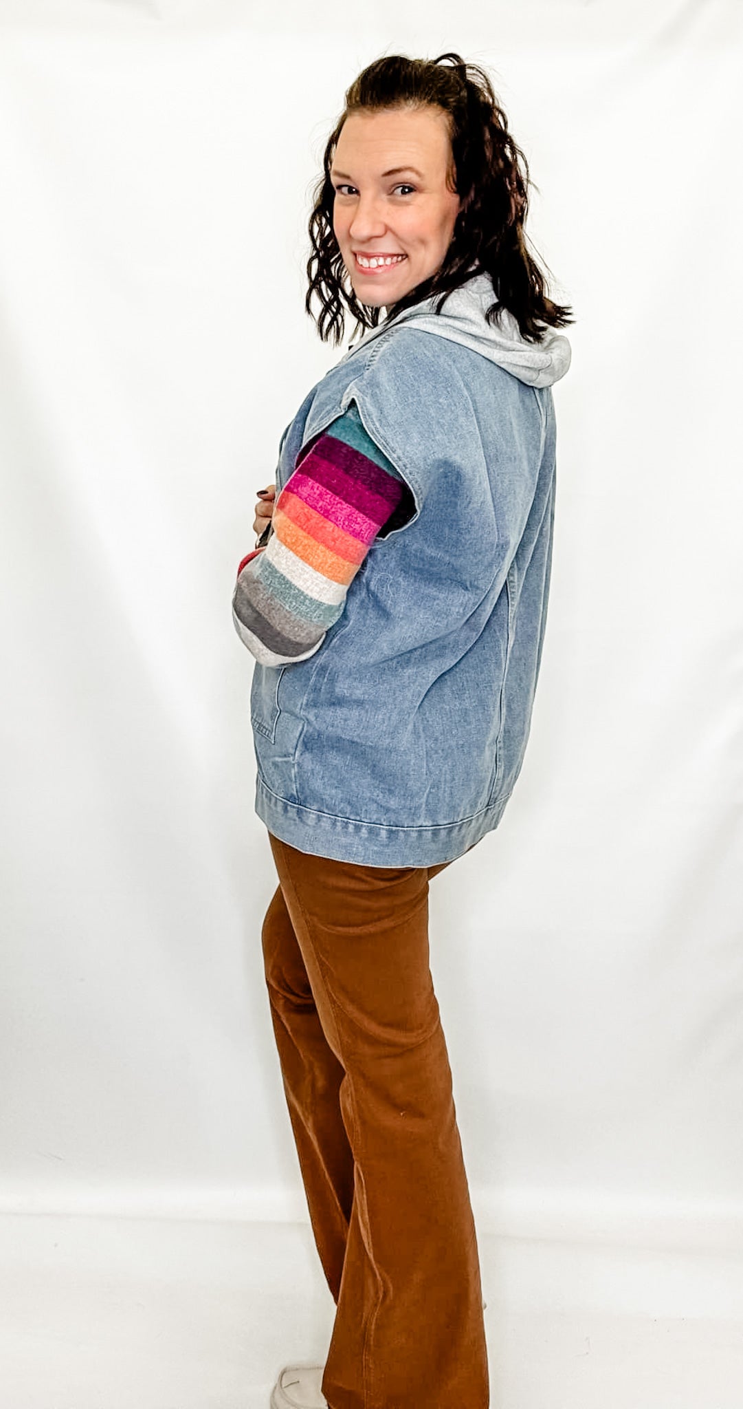 Hooded, Denim Vest