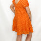 Dusty Orange Floral Textured Dress