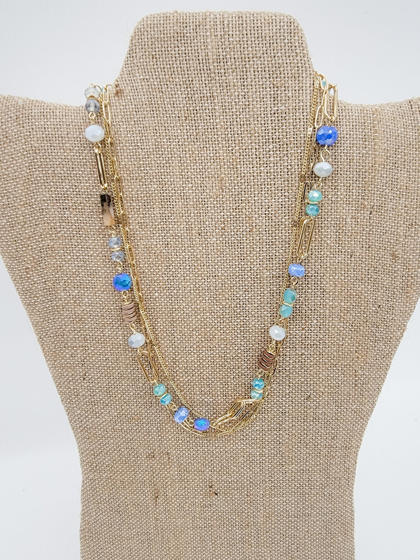 Multi-Strand Gold & Beaded Necklace - Variety